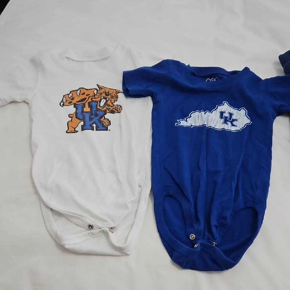 Wildcat Graphic Kids Bodysuit Set - White and Blue